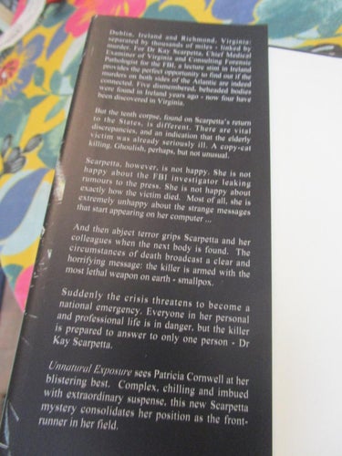 PATRICIA CORNWELL - UNATURAL EXPOSURE - INBUNDEN