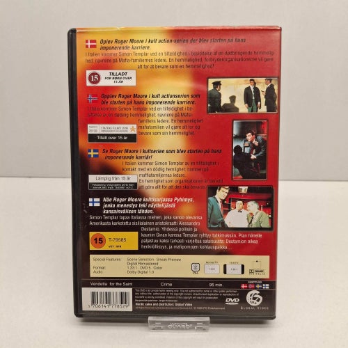 Vendetta for the Saint - Roger Moore Region 2, DVD-Film, Svensk text, Fint skick