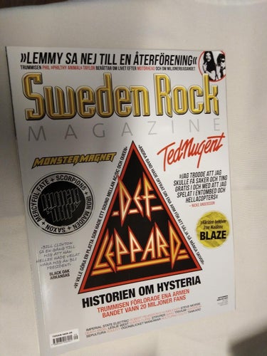 Sweden rock magazine 108 Def Leppard Ted Nugent Philthy Taylor Black Trip Sahg