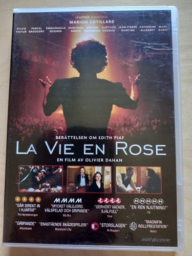 DVD-FILM "LA VIE EN ROSE" EN FILM OM EDITH PIAF FRÅN 2007