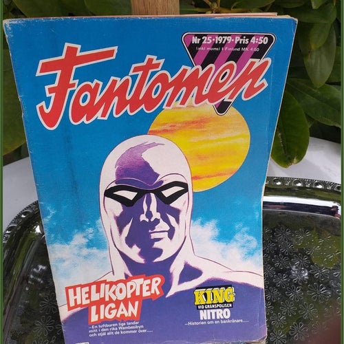 Fantomen 1979 nr 25 serietidning svart vit kultförklarad