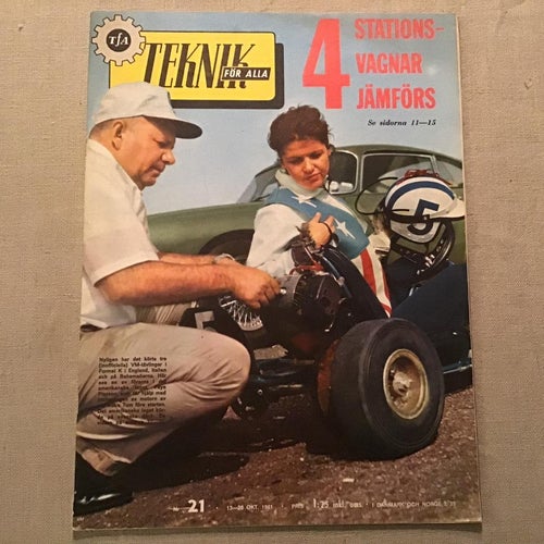 TEKNIK FÖR ALLA NR 21 1961 BMW 700 SPORT,J 29 FLYG,SAAB 95,STILLBILDSPROJEKTOR