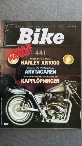Bike nr 3 1984: Honda MBX 125 F, Yamaha RD 125 L/C, Kawasaki GPz 900 R, H-D XR