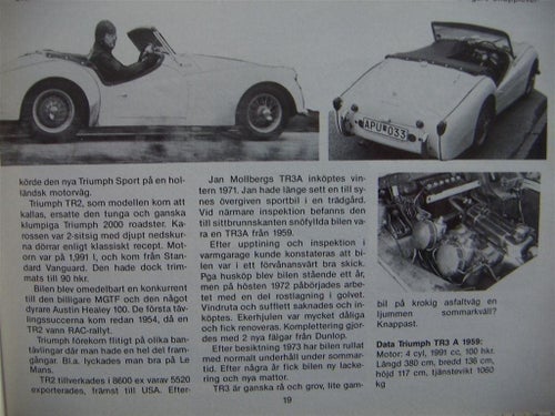Triumph TR3A & GT6 - Härliga bilar -