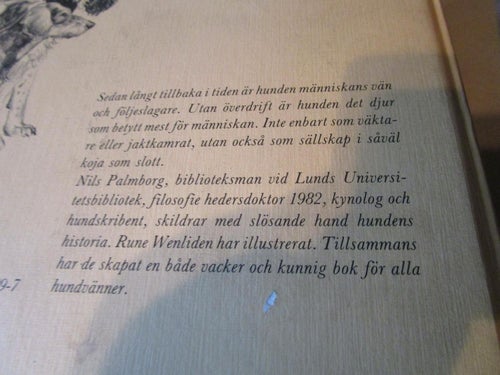 HUNDAR HUNDAR HUNDAR - NILS PALMBORG - HUNDEN & MÄNNISKAN GENOM TIDERNA - BOK