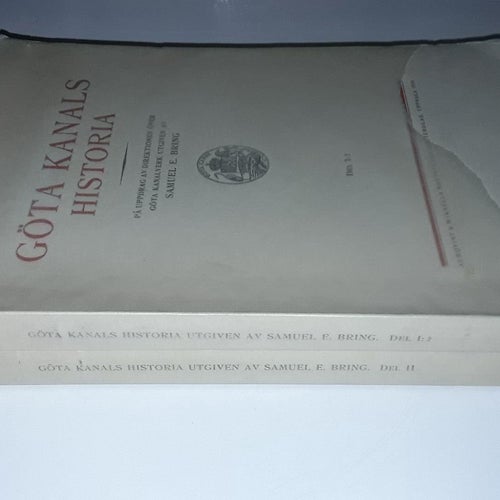 Göta Kanals Historia av Samuel E. Bring, 1922