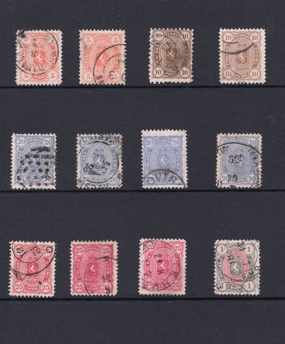 Finland planch tk. 12 ½ - afa ca. 1000 kr. (137)