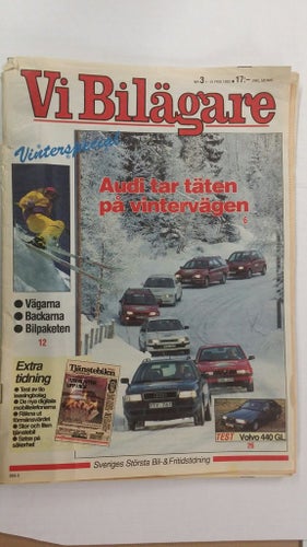 Vi bilägare nr 3 1993: Cabby 580 F Trendy, Volvo 440 GL + 940 GL, Opel Vectra