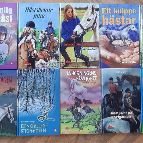 10 hästböcker från pollux. bokpaket.