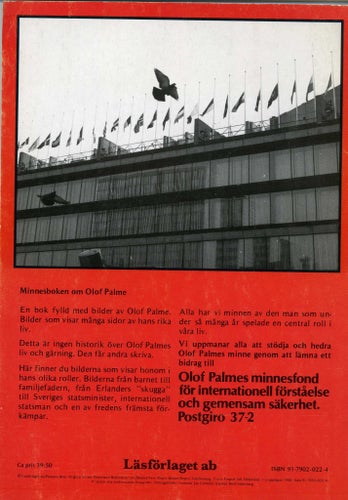 Minnesboken om Olof Palme