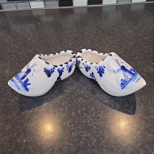 Vero Hand Painted Delfts Blue Träskor