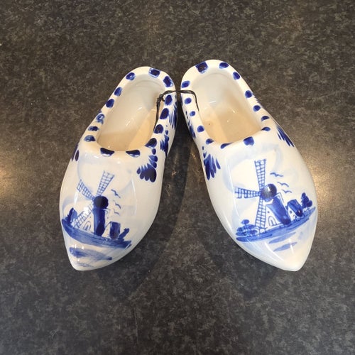 Vero Hand Painted Delfts Blue Träskor
