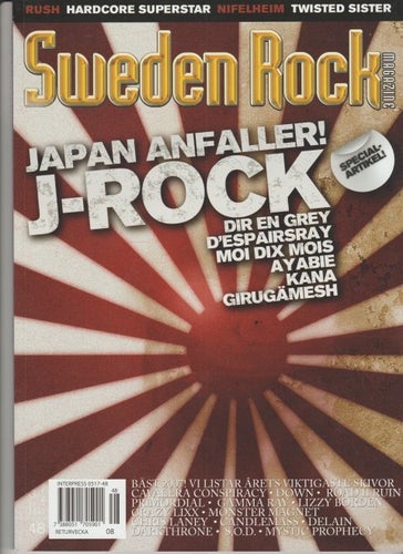 Sweden Rock Magazine - Japan Anfaller! #48. Dec/Jan 2007/2008 NM (Near Mint)