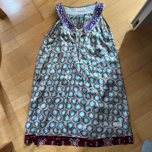 100% silk Odd Molly Flerfärgad mini klänning/top size 0 xs