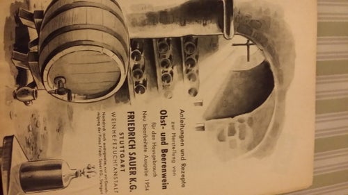 bok RECEPT VIERKA Weinbuch 1954
