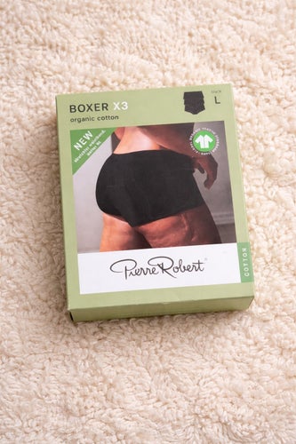 Pierre Robert Boxer X3 Ekologisk Bomull Svart Storlek L
