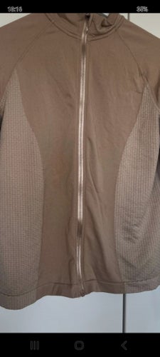 H&M beige träningströja/jacka, storlek S i Nyskick.