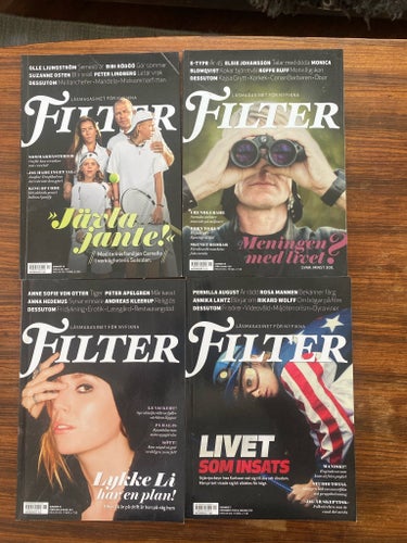 4 st Filter Tidskrifter läsmagasin för nyfikna
