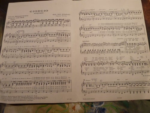 GIORGIO, MUSIK PAUL BURKHARD, SVENSKT TEXT LARS BROM, NOTER