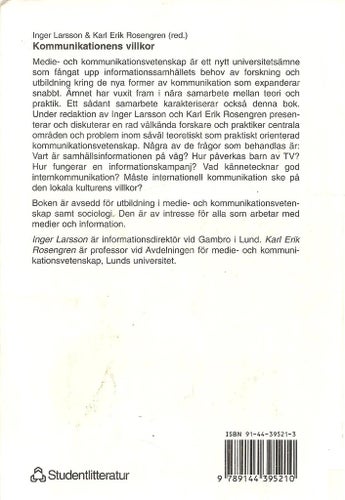 Larsson - Rosengren: Kommunikationens villkor.