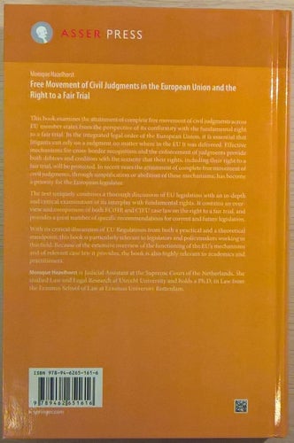 Free Movement of Civil Judgments in the European Union and the Right to a...