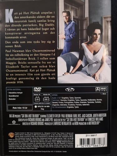 Katt på hett plåttak (1958) Richard Brooks med Paul Newman, Elizabeth Taylor