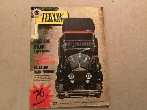 TEKNIK FÖR ALLA NR 22 1961 LANCIA FLAMINIA,BILSALONG SAAB,SVENSK INDUSTRI,FORDOM