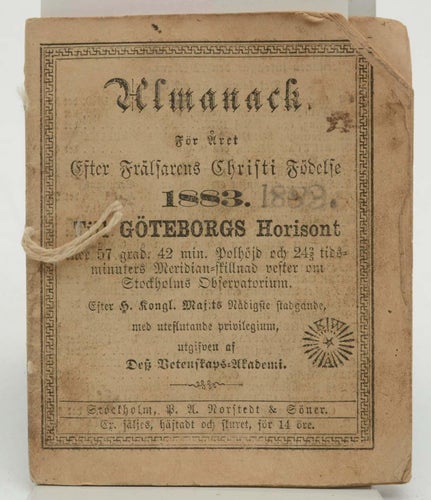 Almanack för året efter frälsarens Christi födelse 1883 : till Göteborgs horison