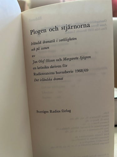 Plogen och stjärnorna Irländsk dramatik... av Jan Olof Olsson, Margareta Sjögren