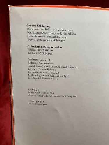 Urban Gillå; Medicin 1!