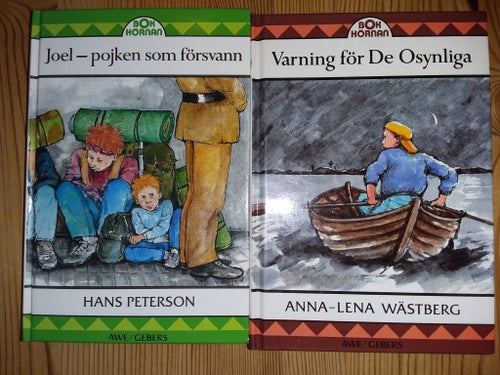 2 barnböcker: Joel – pojken som försvann, Varning för de osynliga 6-9 år