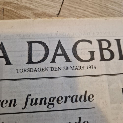 Svenska Dagbladet från 1974