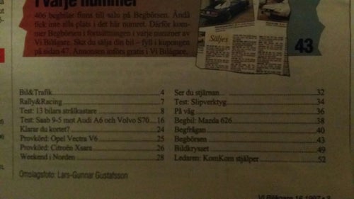 Vi bilägare 16 1997: Saab 9-5 2,0t, Volvo S70 2,5, Audi A6 1,8T, Opel Vectra V6