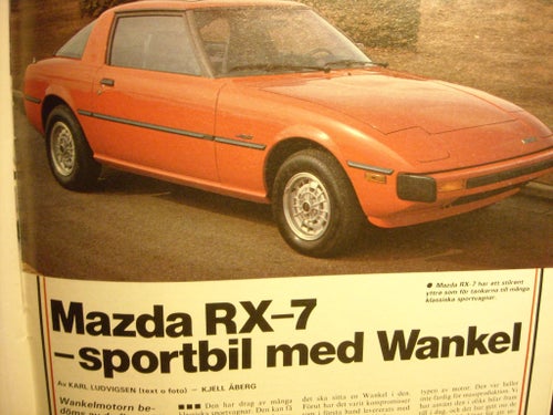 test av nya Mazda RX-7 Wankel från 1978