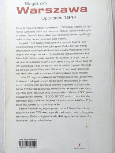 Slaget om Warszawa - upproret 1944 av Norman Davies, 2004