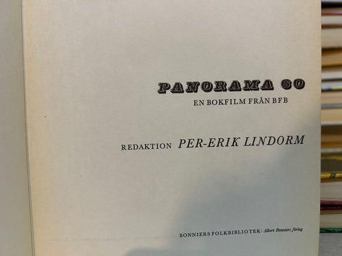 Panorama 1960 En bokfilm, Very Fine plus
