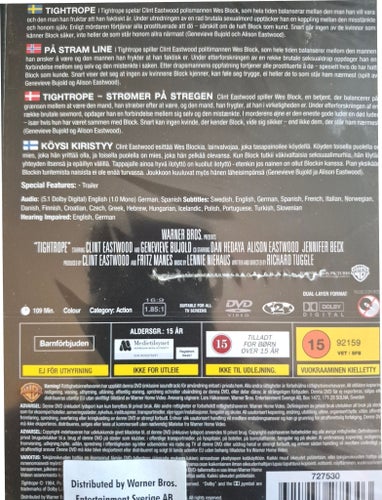 Clint Eastwood-Tightrope DVD Ny/Inplastad