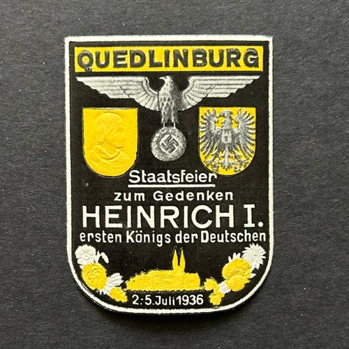 Nazi Tyskland - sällsynt patriotisk vignette ’Staatsfeier Heinrich I 1936’