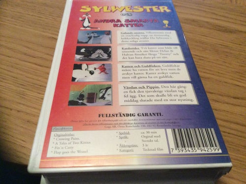 SYLWESTER Och andra smarta katter VHS svensk tal Funbox