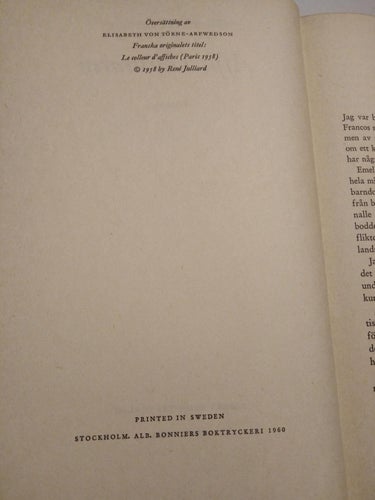 Affischklistraren - Michel del castillo. bok, inbunden Very Fine