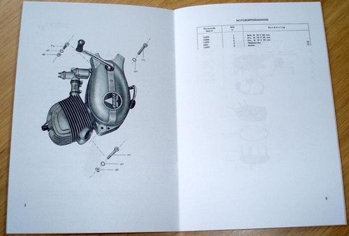 Reservdelskatalog Ardie motor Typ BD 201 - Monark M 112