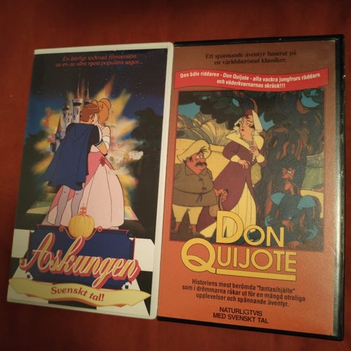 Askungen & Don Quijote - Två tecknade klassiker på VHS