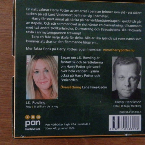 CD-bok Harry Potter och Den flammande bägaren av J K Rowling