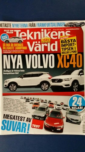 Teknikens Värld nr 21 2017: Audi Q2 + Q5, Honda HR-V, Mazda CX-5, Opel Mokka X