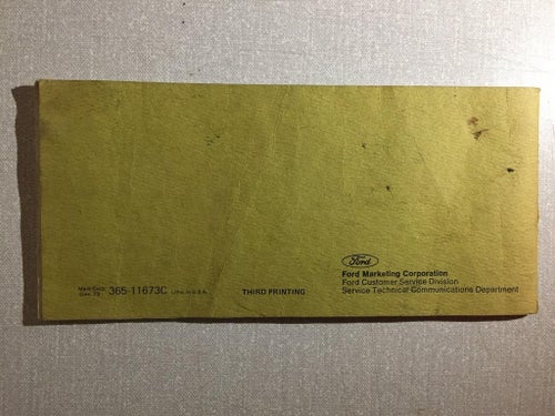 1973 Mercury Montego Owner's Manual