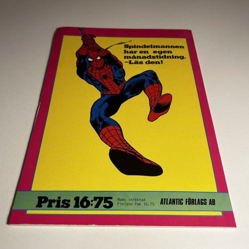 Spindelmannen presentalbum 1982, toppex! VF+