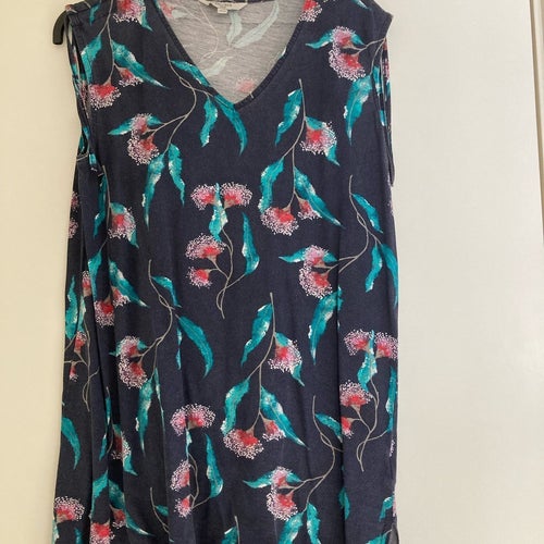 Cellbes blå, grön, rosa topp, storlek 38/40