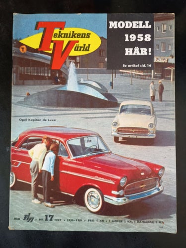 Teknikens Värld nr 17 1957 Opel Kapitän