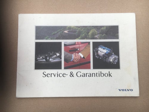 VOLVO Garanti & Servicebok för 1995 årsmodell