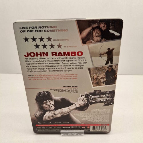Rambo - Steelcase - Stallone - Region 2, DVD-Film, Svensk text, Fint skick
